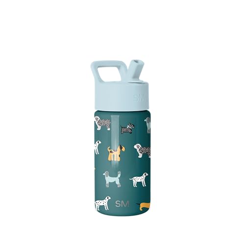 Simple Modern Kids Water Bottle & Toddler Cup | 14oz | Dogs | Insulated Stainless Steel Toddler Water Bottle, Kids Tumbler with Straw | Spill Proof for School, Girls, Boys | Dog Days - color: -Dog Days, size: 14 Ounces