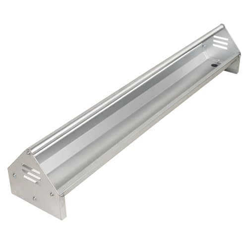KOL Portable 45" Long Galvanized Steel Livestock Feeding Trough, Heavy-Duty Large Capacity Feeder, Easy to Clean, for Calves, Sheep, Horses, Goats