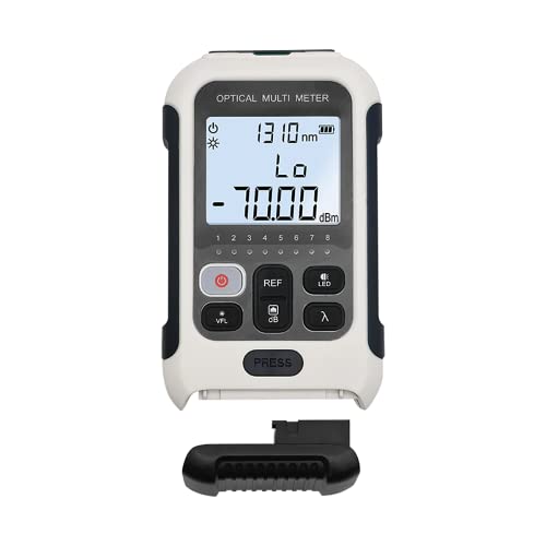 TM570 Fiber Optic Tester 3-in-1 — Optical Power Meter -70~+10 dBm, VFL Visual Fault Locator & RJ45 Cable Tester, Rechargeable Li-ion, FC/SC/ST, Compact 130g Fiber Light Meter