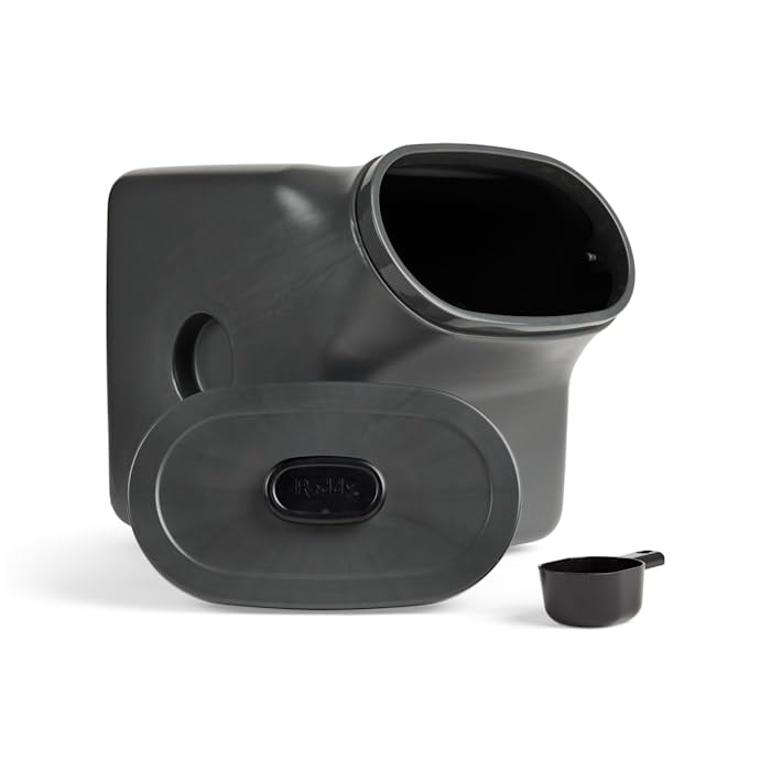 Reddy by Petco Black Airtight Food Storage Container for Dogs Large 50 lbs. - size: Large