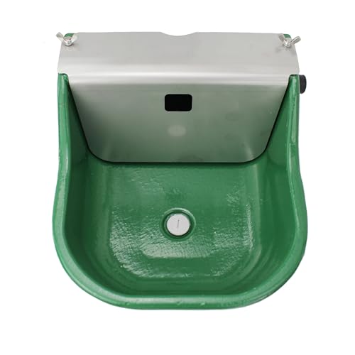 Automatic Stock Waterer for Horses,Cattle,Dog,Hog, Livestock, Heavy Duty Cast Iron,Extra Large Farm Animal Waterer Dispenser with Drainage Hole