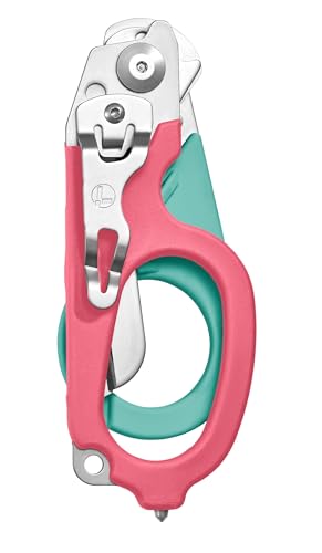 LEATHERMAN, Raptor Rescue, 6-in-1 Heavy-Duty Emergency/Trauma Shears with Carbide Glass Breaker & Strap Cutter, Made in the USA, South Beach - color: South Beach