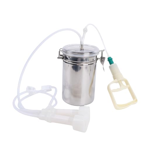 Manual Milking Machine, Goat Milking Machine Cow Hand Vacuum Pump Portable Milking Kit 2000ml Effort Saving Cow Milking Machine for Milk Plant Farm