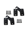 QCAA Solid Brass Shutter Bar/Door Latch, 7/8" x 2-3/32", Matte Black, 2 Pack, Made in Taiwan - color: Matte Black, size: 2 Pack