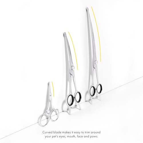 Tweezerman Pet Grooming Scissors-Rounded Tip Trimming Scissor for Dogs/Cats - style: Scissors