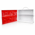Rapid Care 2-Shelf Metal First Aid Cabinet Empty Wall Mountable Steel First Aid Kit with Door Pouches for Home and Workplace Safety - size: 2-Shelf