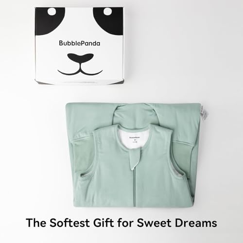 BubblePanda Rayon Made from Bamboo Sleep Sack with Feet 2t-3t 2.5 Tog | 24-36 Months Toddler Sleep Sacks with Legs, Soft Walker Sleeping Sack, Baby Wearable Blanket, 2-Way Zipper, Sage, Large - color: Sage, size: L(2-3T)