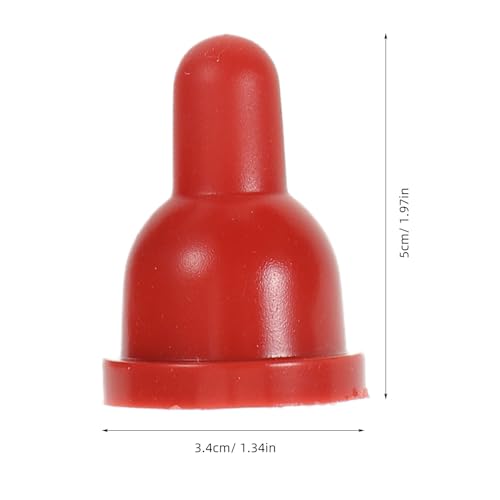 UPKOCH 6 Pcs Goat Nipples for Feeding Baby Goats, Red Rubber Lamb Nipple Milk Bottle Pacifier, Orphaned Sheep Small Animal Feed Supplies