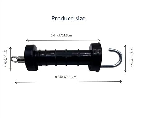 6-Piece Plastic Electric Fence Gate Handle Insulators, Gate Connectors, Electric Fence Wire Handles, Heavy-Duty Electric Fence Insulators with Spring-Loaded Gate Handles