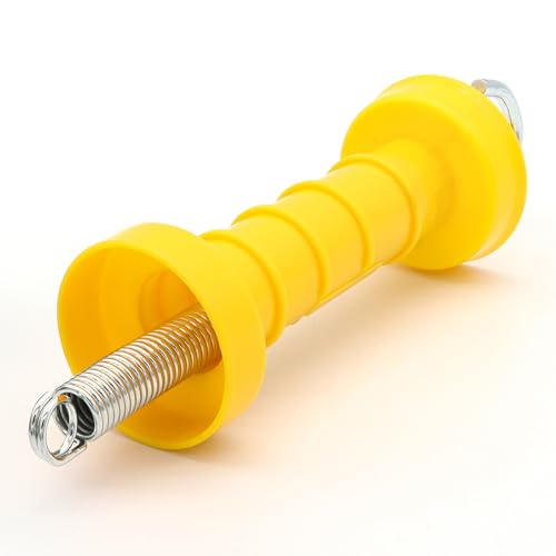 Electric Fence Spring Gate Handle Set, Yellow (MB2Pcs+4B) | With Insulators, With Anchor - style: MB2Pcs+4B