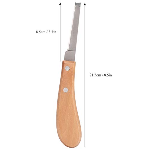 Sharper Hoof Knife, Left or Right Hand Farrier Tools, Carbon Steel Hoof Knife Trimming Tool for Cattle Horse Use, 21.5cm / 8.5 Inch Length, High Strength, Not Easy to Break (straight right hand)