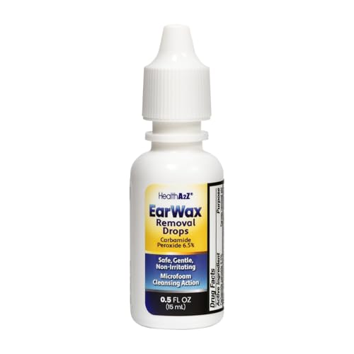 HealthA2Z® Ear Wax Removal Kit, Carbamide Peroxide 6.5%, Rubber Bulb & Dropper, 0.5 fl oz (15mL)