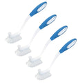 LOLA Pro Utility All Purpose Kitchen Cleaning Brush, 4 Pack, Durable Bristles, Comfort Ergonomic Rubber Non-Slip Grip, Built-in Food Scraper - color: Utility All Purpose Brush, size: 4 Pack