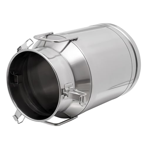 Stainless Steel Milk Can, 30 Liter Seamless Milk Jug Wine Pail Bucket with Spigot 7.93 Gallon Anti-Leak Liquid Storage Container Milk Pail with Sealed Lid Heavy Duty (30L with Spigot) - size: 30L with Spigot