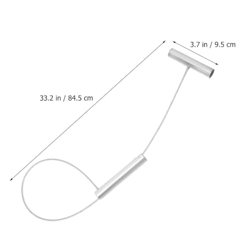 Yardwe 2 Pack Pig Catching Snares, 33.26 Inch Wire Loop Livestock Restraint Tools with Short T-Handles for Ranch and Farm Pig Handling