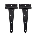 HLMOptimo Heavy Duty T Hinge, 2 pcs, 8 Inch, Black, Powder Coated, Carbon Steel - size: 8 Inch, style: 2 pcs