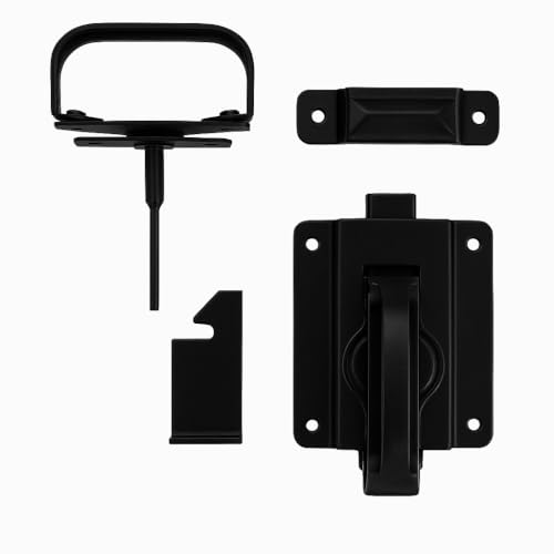 National Hardware Swinging Door Latch, Heavy Duty Steel, Black - size: 3/4 Inch