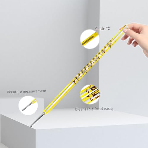 ℉ & ℃ Oral Thermometer for Adults and Kids 2PCS - Glass Basal Body Thermometer - Rectal Body Thermometer for Baby - Non Digital Infrared Thermometer - Accurate Easy Reading by AiBi TECH