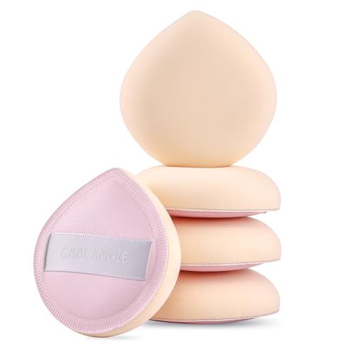 COOL-ANGLE Makeup Sponge Blender, Latex-Free, Pale Pink, Medium, 5 Pcs | For Liquid Foundation And Powder, Wet Or Dry Dual Use, Beginner Friendly, Washable Latex-Free Material, Daily Makeup Tool - color: A4:Pale Pink*5