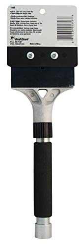 Red Devil 2107 Short Handle Heavy Duty Floor Scraper with 4-Inch Double Edge Steel Blade, Cushioned Grip Handle for Tile, Linoleum, and Carpet Removal - size: 1 Pack, style: Short Handle