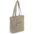 Bella Taylor Large Tote, Quilted Shoulder Bag for Women | Lightweight, 6-pocket large quilted purse, machine washable, zippered top, ultimate organization, durable construction - color: Khaki Chambray