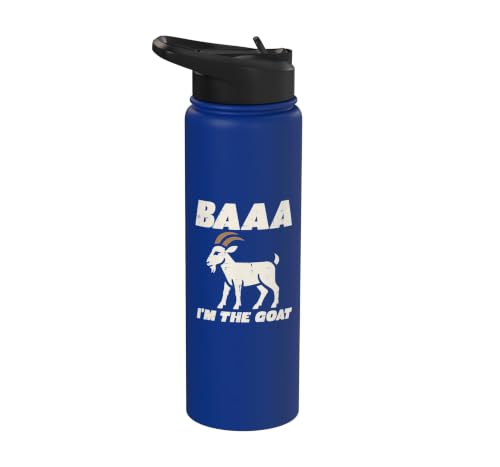Halloween Baaa Im The Goat Funny Costume Men Women Kids Stainless Steel Insulated Water Bottle - color: Royal Blue