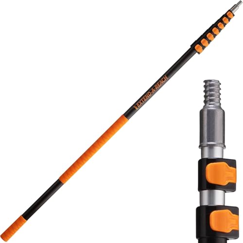 5-30 ft Long Telescoping Extension Pole, Multi-Purpose Extended Pole | Universal Twist-on Metal Tip // Lightweight and Sturdy // Best Telescoping Tool for Painting, Dusting and Window Cleaning - size: 30 Feet