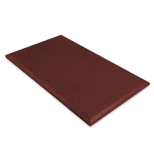 Heavy Duty Commercial Grade Rubber Playground Safety Mat - Playground Protection Mat for Swings and Slides - 54" Long X 32" Wide x 2" Thick (Red) - color: Red