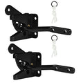 HILLMASTER Upgrade Self-Locking Gate Latch for Wooden Fence, Automatic Gravity Lever Door Latches with Longer Fasteners & Pull String for Secure Pool, Garden, Black Finish/4.7in, 2 Pack - size: 2 Pack