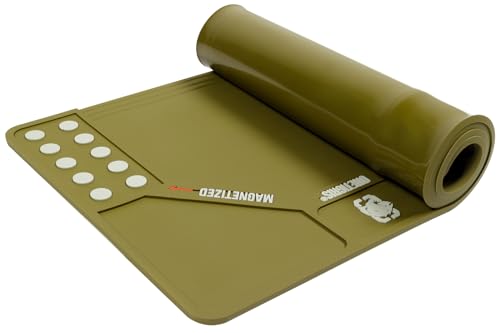 OneTigris Gun Cleaning Mat, Gun Mat | Rifle Pistol Gun Mat, with 10 Magnetic Dots, Non-Slip, Oil Resistant - color: Brown, size: Large