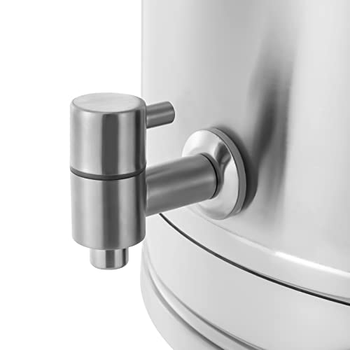 35L/9.24Gal Milk Can with Faucet, 304 Stainless Steel Milk Transport Cans Wine Pail Bucket Tote Jug Pot Oil Liquid Storage Barrel with 2 Handles Milk Container with Lid for Grain Wine Liquid - color: 35l-9.24gal With Faucet