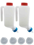 Lamb Feeding Bottle 27 Oz (800ml), Hanging Goat Feeder with Measurement Scale and Soft Nipple,Thickened Nursing Bottle for Lambs, Piglets,Fawns Small Livestock,Replaceable Nipple Included