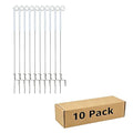 10 Pack 39 Inches White Heavy Duty Step in Fence Post Pig Tail Electric Fencing Post Temporary Metal Fence Stakes for Garden Electric Fencing and Yard Protection - color: White