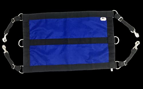 Majestic Ally 1200D 29"x19" Horse Stall Guard with Replaceable and Adjustable Length Straps and Replaceable Hardware (Royal Blue Black) - color: Royal Blue Black