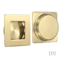 M METERXITY 2-Pack Recessed Finger Pulls, 2.75 Inch 304 Stainless Steel Sliding Closet Door Handles for Barn Door, Rectangular Flush Pulls Handles [Gold Tone] - color: Gold Tone