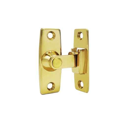 2.5" Heavy Forged Solid Brass Door Latch, 90 Degree Right Angle Door Latch Buckle for Doors & Windows, Vibriated Brass, 1 Pack, Made in Taiwan - color: Vibriated Brass, size: 1pack(90 Degree)