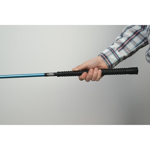 Weaver Livestock Lightweight Pig Stick, Extra Grip Rubber Handle, Pig Guiding Show Stick, Livestock Show Supplies, 30", ‎Hurricane Blue