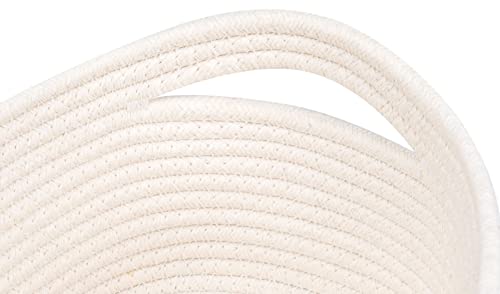 CubesLand Small Storage Baskets for Shelves, Closet Storage Bins | Empty Gift Basket Baby Nursery Woven Baskets for Organizing, Rectangular Clothes Closet Shelves Baskets 3 Packs Off White - color: Off White, size: 3pcs-small basket