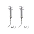 2Pcs Clear Reusable Goats Syringe Pet Feed Water Filler with 2 Drench Nozzle, Adjustable Dosage Drench Gun Syringe for Bird, Cattle, Sheep, Goats, Horse, Pig, Dog Feeding Supplies (20ML) - size: 20ML