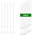 25Pack,48 Inch Heavy Duty Electrical Fence Post - UV Resistant Plastic Fence Posts for Livestock, Garden & Pasture, Easy Installation No Dig (White) - color: White