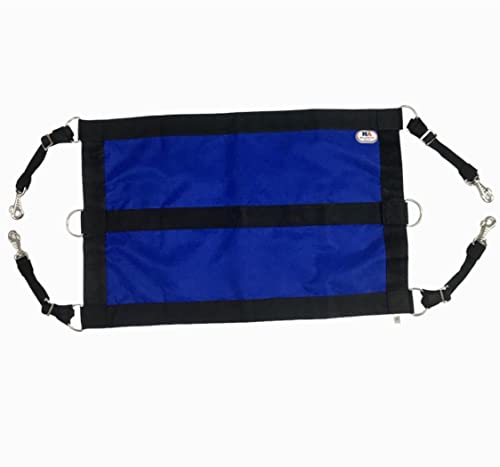 Majestic Ally 1200D 29"x19" Horse Stall Guard with Replaceable and Adjustable Length Straps and Replaceable Hardware (Royal Blue Black) - color: Royal Blue Black