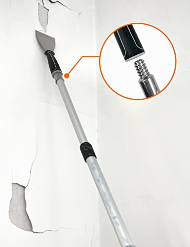 ROLLINGDOG 3 Inch Bnet Pole Scraper 2pcs | Stainless Steel Bent Blade, Anti-Slip Rubber Handle, Heavy Duty Paint Remover Scraper Tool - color: 2pcs Paint Scrapers