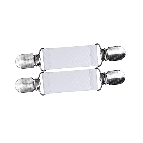 3” Bed Clip for SpotWarm, Adjustable Strap for Spot Warm King and Queen Bed Warmer, Use in Upper Two Corners to Keep Spot Warm in Place. Length 3” and Stretches, Includes - 1 Pair White - size: 3 inches