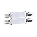 3” Bed Clip for SpotWarm, Adjustable Strap for Spot Warm King and Queen Bed Warmer, Use in Upper Two Corners to Keep Spot Warm in Place. Length 3” and Stretches, Includes - 1 Pair White - size: 3 inches