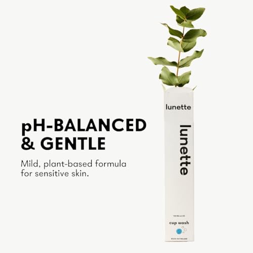 Lunette Menstrual Cup Wash – pH‑Balanced Cup & Disc Cleanser - 100 ml | Silicone‑Safe, Vegan, Lemon & Eucalyptus, Removes Cup Residue, Travel‑friendly, Made in Finland - color: Transparent
