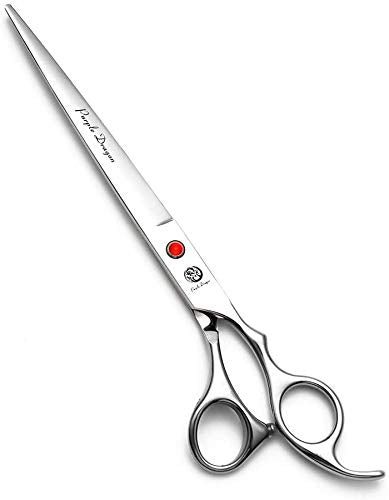 Purple Dragon 8 inch Sharp Edge Hair Cutting Shears with Bag | Includes Bag, 440C stainless steel, Pet/Puppy/Cat Grooming Scissors, Perfect for Barber or Dog Groomer - size: 8 inch