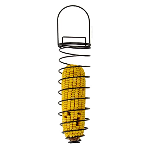 Squirrel Feeder Corn Cob Holder, Bird Feeder Corn Holder with Extension Chain for Squirrel and Backyard Feed