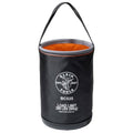 Klein Tools BC535 Straight Bucket, 17-Inch Utility Bucket, 200-Pound Load, 1680D Nylon, Drain Holes, Reinforced Straps, Hi-Vis Orange Interior - size: Nylon, 200-Pound Load