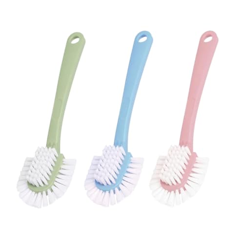 Scrub Brush for Shoes & Sneakers - Double Sided Cleaning Brush, 3 Color Pack