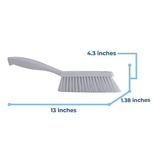 Vikan 45895 Bench Cleaning Brush, Polypropylene/Polyester Medium Bristle Dustpan Brush & Sweeper, 14 Inch, White - color: White, size: 4589
